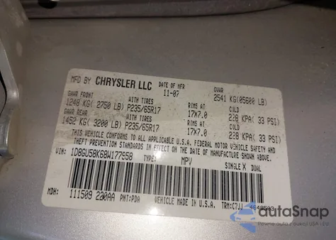 2008 Dodge Nitro Slt/Rt from USA, damaged, VIN 1D8GU58K68W177958